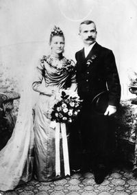 Hochzeit mit Mathilde Wei&szlig; 1898